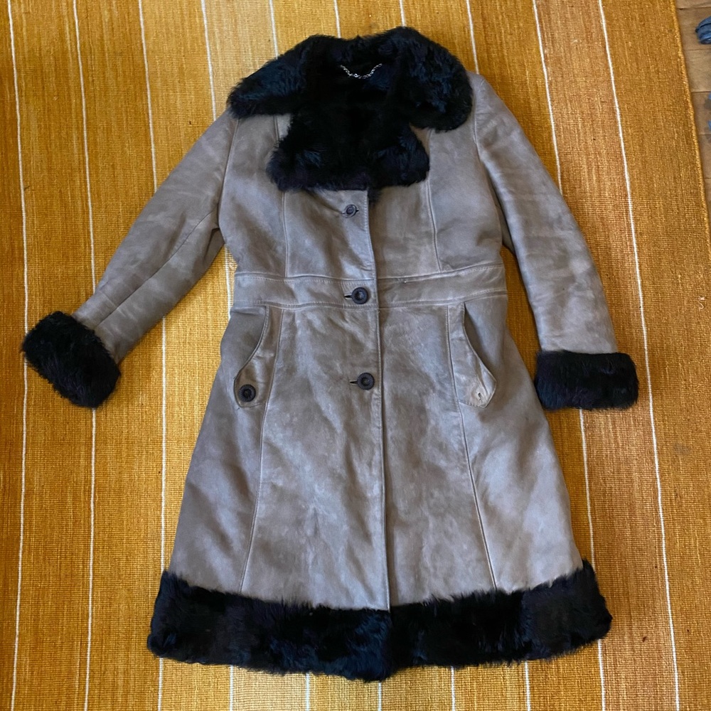 Vintage Suede Leather and Fur Jacket